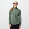 image:imageFjllrven Abisko Day Hike Womens Half Zip  Moisture Wicking Fabric Lightweight Comfortable Stretch  Hiking TrekkingPatina Green