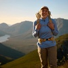 image:imageFjllrven Abisko Day Hike Womens Half Zip  Moisture Wicking Fabric Lightweight Comfortable Stretch  Hiking TrekkingUltramarine