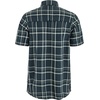 image:imageFjllrven Abisko Hike Mens Short Sleeve Trekking Shirt  Comfortable Lightweight Breathable Fabric  Hiking TrekkingDark NavyChalk White