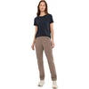 image:imageFjllrven Abisko Womens Trekking Trousers  Stretch Panels Reinforced Knees Durable Fabric  Hiking TrekkingSuede Brown