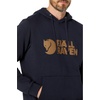 image:imageFjllrven Logo Hoodie for Men Offers a Regular Fit with Long Sleeves Attached Hood and Kangaroo Pocket in a Pullover StyleDark Navy
