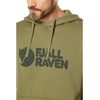 image:imageFjllrven Logo Hoodie for Men Offers a Regular Fit with Long Sleeves Attached Hood and Kangaroo Pocket in a Pullover StyleLight Olive
