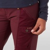 image:imageFjllrven Nikka Curved Womens Trekking Trousers  Water Resistant Reinforced Fabric Curved Fit  Hiking TrekkingDark Garnet