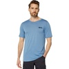 image:imageFjallraven Abisko Wool Logo Mens Short Sleeve Shirt Merino Wool Blend  Slim FitDawn Blue