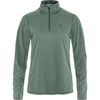 image:imageFjllrven Abisko Day Hike Womens Half Zip  Moisture Wicking Fabric Lightweight Comfortable Stretch  Hiking TrekkingPatina Green