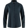 image:imageFjllrven Abisko Womens Long Sleeve Trekking Shirt  Comfortable Lightweight Breathable Fabric  Hiking TrekkingDark Navy
