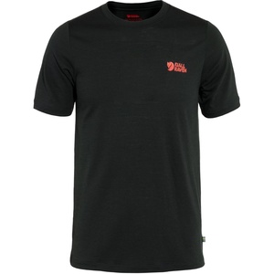 image:imageFjallraven Abisko Wool Logo Mens Short Sleeve Shirt Merino Wool Blend  Slim FitBlack