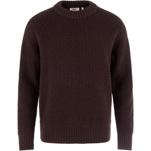 image:imageFjallraven Ovik Waffle Knit Mens Round Neck Sweater  Regular FitBlack Oak