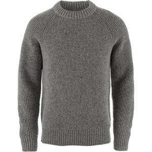 image:imageFjallraven Ovik Waffle Knit Mens Round Neck Sweater  Regular FitGrey
