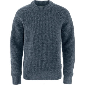 image:imageFjallraven Ovik Waffle Knit Mens Round Neck Sweater  Regular FitNavy