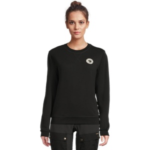 image:imageFjllrven 1960 Logo Badge Womens Sweatshirt  Organic Cotton Soft Fleece Warmth Classic Fit  Hiking TravelBlack