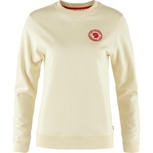 image:imageFjllrven 1960 Logo Badge Womens Sweatshirt  Organic Cotton Soft Fleece Warmth Classic Fit  Hiking TravelChalk White