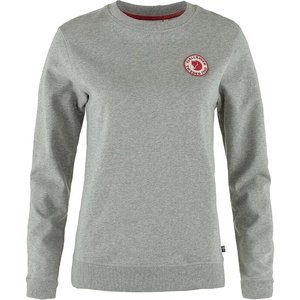 image:imageFjllrven 1960 Logo Badge Womens Sweatshirt  Organic Cotton Soft Fleece Warmth Classic Fit  Hiking TravelGreyMelange