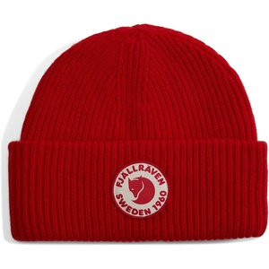 image:imageFjllrven 1960 Logo Hat Beanie  Knit Winter Cap with Folded Cuff Warm Soft Everyday Outdoor HatTrue Red