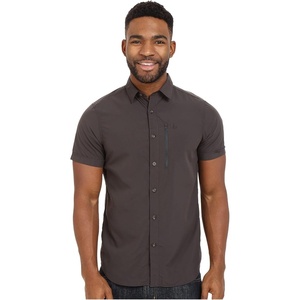 image:imageFjllrven Abisko Hike Mens Short Sleeve Trekking Shirt  Comfortable Lightweight Breathable Fabric  Hiking TrekkingDark Grey