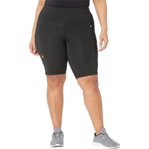 image:imageFjllrven Abisko Short Womens Biker Shorts  Stretch Fit Moisture Wicking Fabric  Hiking TrekkingBlack