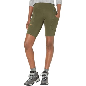image:imageFjllrven Abisko Short Womens Biker Shorts  Stretch Fit Moisture Wicking Fabric  Hiking TrekkingDeep Forest