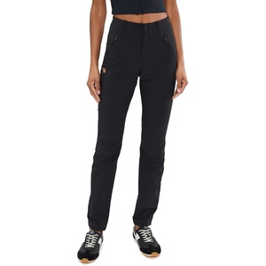 image:imageFjllrven Abisko Womens Trekking Trousers  Stretch Panels Reinforced Knees Durable Fabric  Hiking TrekkingBlack