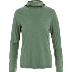 image:imageFjllrven Abisko Womens Wool Hoodie  Temperature Regulating Merino Wool Lightweight Warmth  Hiking TrekkingPatina Green