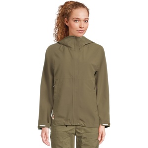 image:imageFjllrven HC Hydratic Trail Womens Shell Jacket  Waterproof Windproof Insulated Breathable Fabric  Hiking TrekkingLaurel Green