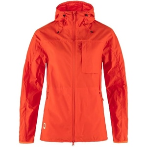 image:imageFjllrven High Coast Wind Womens Wind Jacket  Wind Resistant Shell Lightweight Fabric Packable Design  Hiking TrekkingFlame Orange