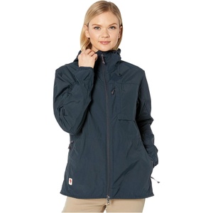 image:imageFjllrven High Coast Wind Womens Wind Jacket  Wind Resistant Shell Lightweight Fabric Packable Design  Hiking TrekkingNavy
