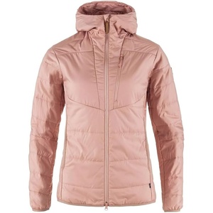 image:imageFjllrven Keb Padded Hoodie Womens Jacket  Lightweight Insulated Weather Resistant Fabric  Hiking TrekkingChalk Rose