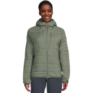 image:imageFjllrven Keb Padded Hoodie Womens Jacket  Lightweight Insulated Weather Resistant Fabric  Hiking TrekkingPatina Green