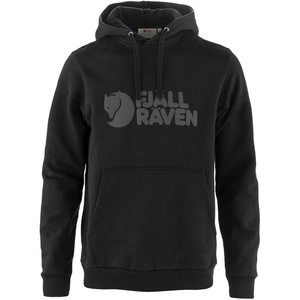 image:imageFjllrven Logo Hoodie for Men Offers a Regular Fit with Long Sleeves Attached Hood and Kangaroo Pocket in a Pullover StyleBlack