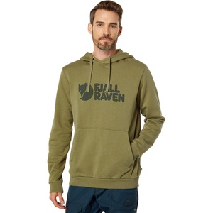 image:imageFjllrven Logo Hoodie for Men Offers a Regular Fit with Long Sleeves Attached Hood and Kangaroo Pocket in a Pullover StyleLight Olive
