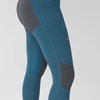 image:imageFjllrven Abisko Pro Womens Trekking Tights  Stretch Panels Reinforced Knees Durable Fabric  Hiking TrekkingIndigo BlueIron Grey
