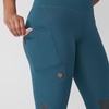 image:imageFjllrven Abisko Pro Womens Trekking Tights  Stretch Panels Reinforced Knees Durable Fabric  Hiking TrekkingIndigo BlueIron Grey