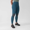 image:imageFjllrven Abisko Pro Womens Trekking Tights  Stretch Panels Reinforced Knees Durable Fabric  Hiking TrekkingIndigo BlueIron Grey