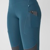 image:imageFjllrven Abisko Pro Womens Trekking Tights  Stretch Panels Reinforced Knees Durable Fabric  Hiking TrekkingIndigo BlueIron Grey