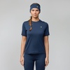 image:imageFjllrven Bergtagen Merino 190 Womens Short Sleeve Shirt  Temperature Control Breathable Wool Warmth  Hiking TrekkingMountain Blue
