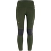 image:imageFjllrven Abisko Pro Womens Trekking Tights  Stretch Panels Reinforced Knees Durable Fabric  Hiking TrekkingDeep ForestIron Grey