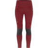 image:imageFjllrven Abisko Pro Womens Trekking Tights  Stretch Panels Reinforced Knees Durable Fabric  Hiking TrekkingPomegranate RedIron Grey