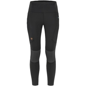 image:imageFjllrven Abisko Pro Womens Trekking Tights  Stretch Panels Reinforced Knees Durable Fabric  Hiking TrekkingBlackIron Grey
