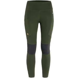 image:imageFjllrven Abisko Pro Womens Trekking Tights  Stretch Panels Reinforced Knees Durable Fabric  Hiking TrekkingDeep ForestIron Grey