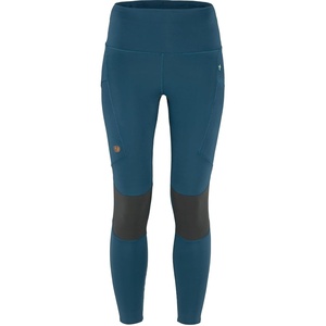 image:imageFjllrven Abisko Pro Womens Trekking Tights  Stretch Panels Reinforced Knees Durable Fabric  Hiking TrekkingIndigo BlueIron Grey