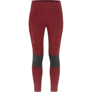 image:imageFjllrven Abisko Pro Womens Trekking Tights  Stretch Panels Reinforced Knees Durable Fabric  Hiking TrekkingPomegranate RedIron Grey