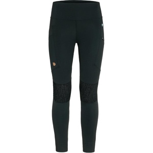 image:imageFjllrven Abisko Womens Trekking Tights  Moisture Wicking Fabric Lightweight Comfortable Stretch  Hiking TrekkingBlack