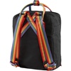 image:imageFjllrven Kanken Rainbow Mini Backpack  Compact Everyday Carry Durable Vinylon Fabric  Travel BlackRainbow Pattern One SizeBlackrainbow Pattern