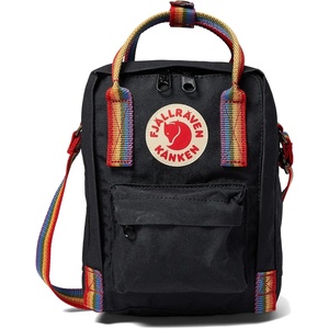 image:imageFjllrven Kanken Rainbow Sling  WaterResistant Fabric Compact Storage Adjustable Strap  TravelBlackRainbow Pattern