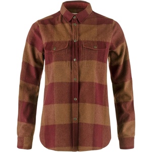 image:imageFjallraven Canada Womens Long Sleeve Shirt Wool Blend  Relaxed FitAutumn LeafBordeaux Red