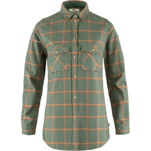 image:imageFjallraven F84134614242L Ovik Twill Shirt LS W Patina GreenDesert Brown L