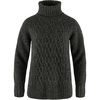 image:imageFjllrven UnisexAdult vik Cable Knit Roller Neck WDark Grey