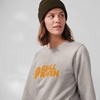image:imageFjllrven Logo Sweater Womens Sweatshirt  Soft Fleece Classic Crewneck Organic Cotton Blend  Hiking TravelDark Navy