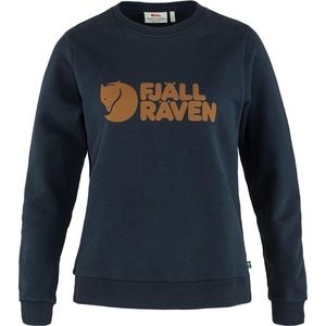 image:imageFjllrven Logo Sweater Womens Sweatshirt  Soft Fleece Classic Crewneck Organic Cotton Blend  Hiking TravelDark Navy
